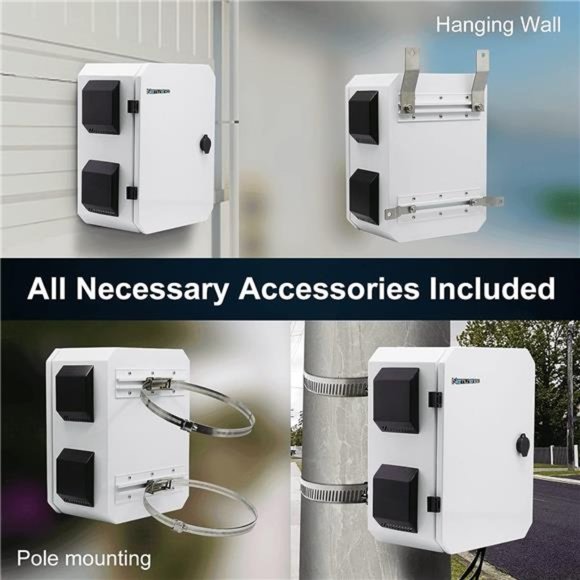 Outdoor Electrical Box, Aluminum Alloy Back Beam,  (15.7" x 11.8" x 7.9") - Picture 3 of 7